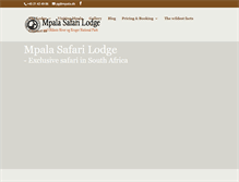 Tablet Screenshot of mpala-lodge.com